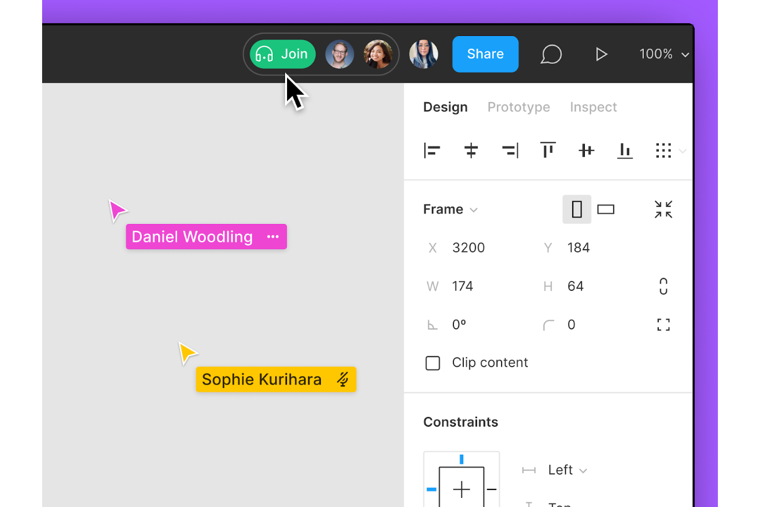Figma screenshot - 10 migliori software di progettazione collaborativa del 2026