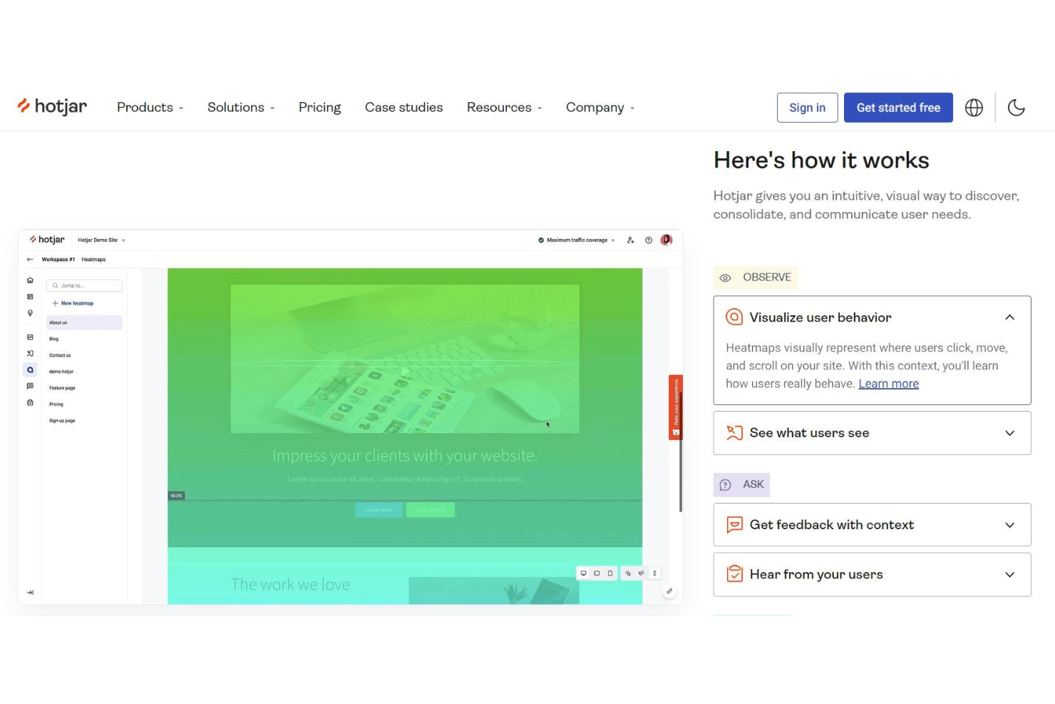 Hotjar screenshot - 10 Migliori Strumenti di Ricerca Utente Recensiti per 2026