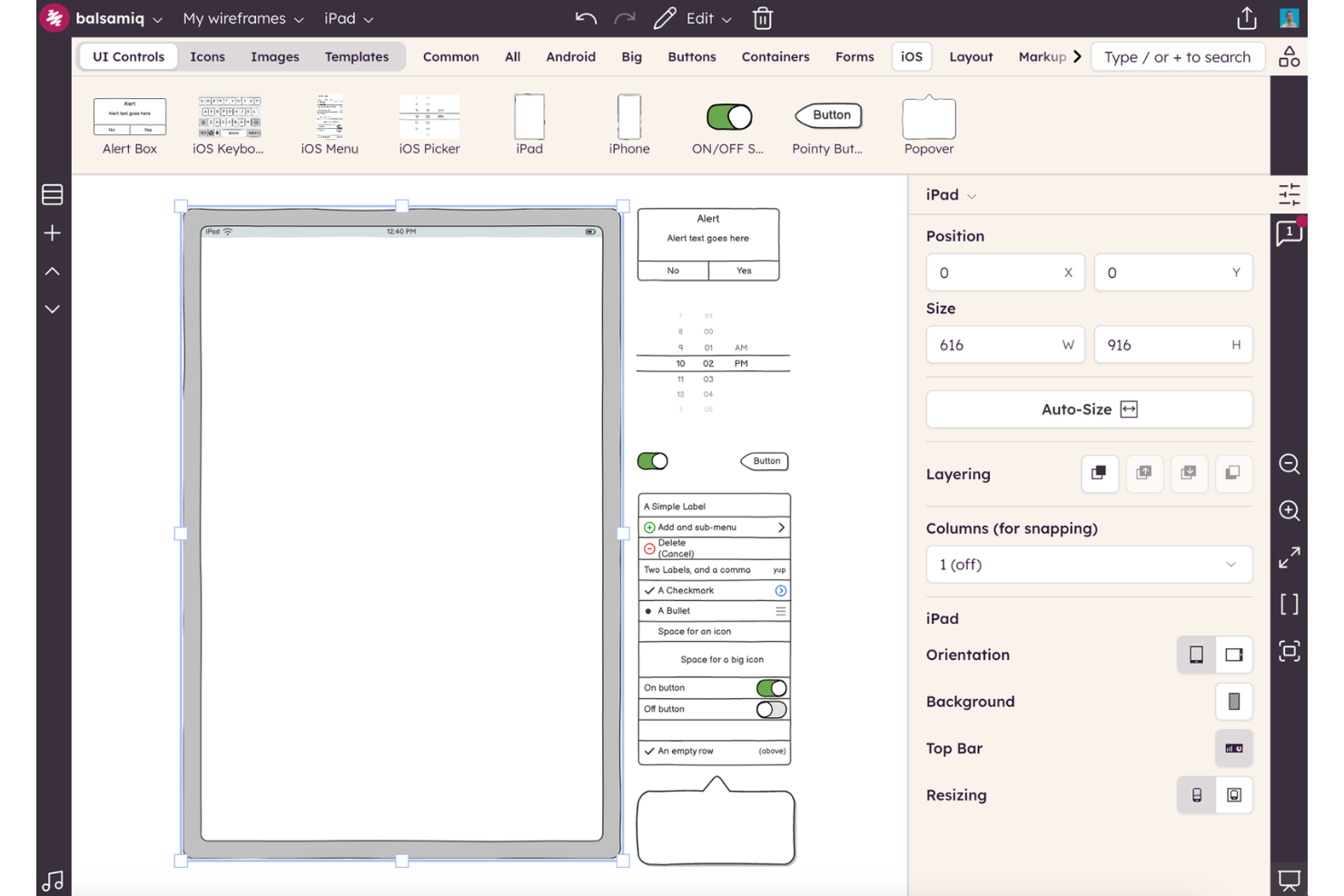 Balsamiq screenshot - 10 Migliori Strumenti di Prototipazione per App Mobile per 2026