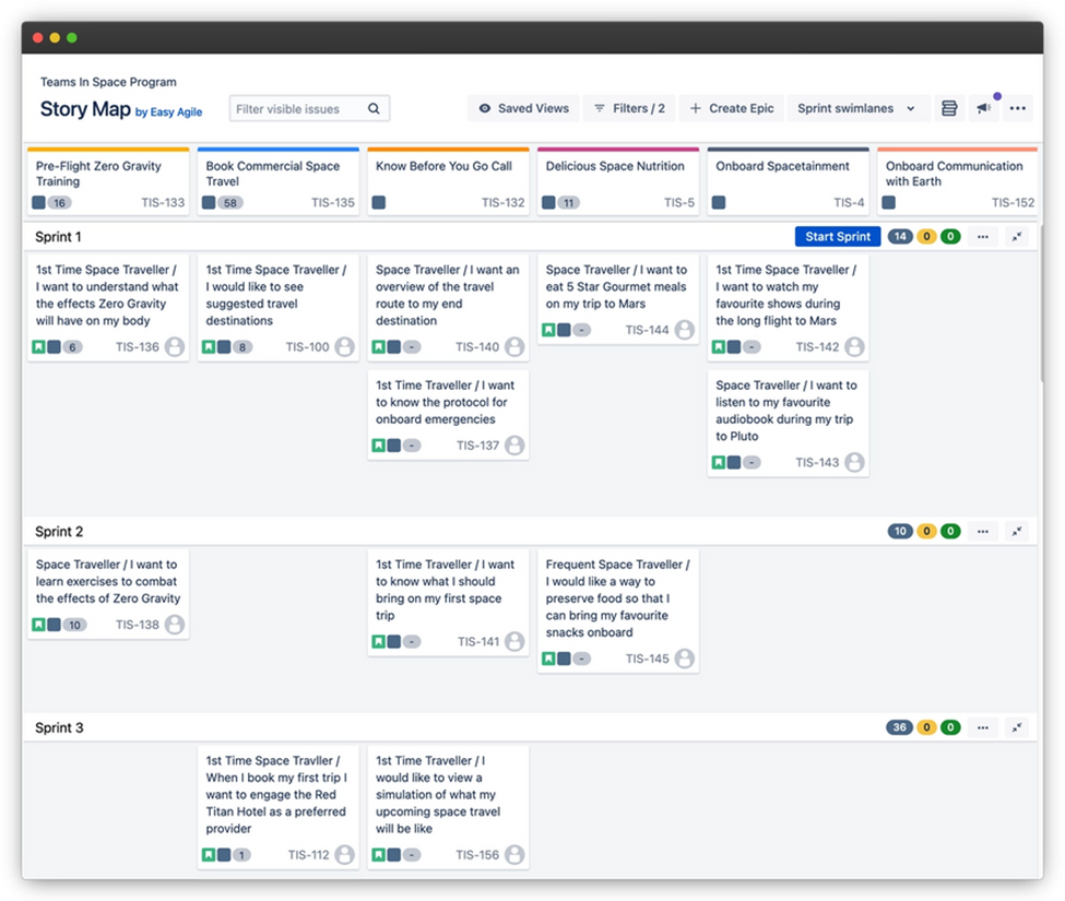 Easy Agile screenshot - 10 Migliori Software per User Story per Team Agile nel 2026