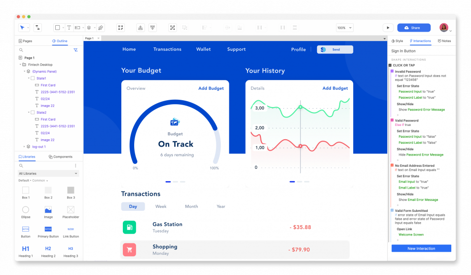 Axure screenshot - 10 Migliori Strumenti di Prototipazione Per Testare Idee Nel 2026