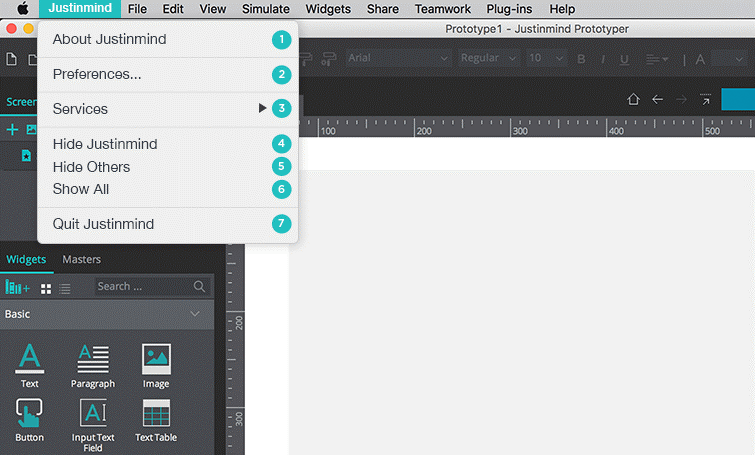 Justinmind screenshot - 10 Migliori Strumenti Gratuiti di Prototipazione per Designer nel 2026