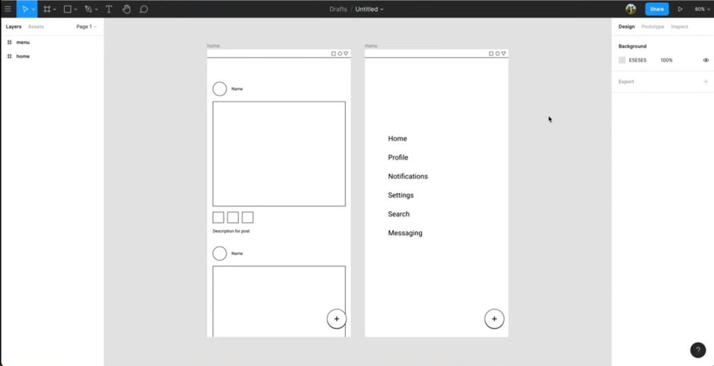 Figma screenshot - 10 Migliori Strumenti di Prototipazione Per Testare Idee Nel 2026