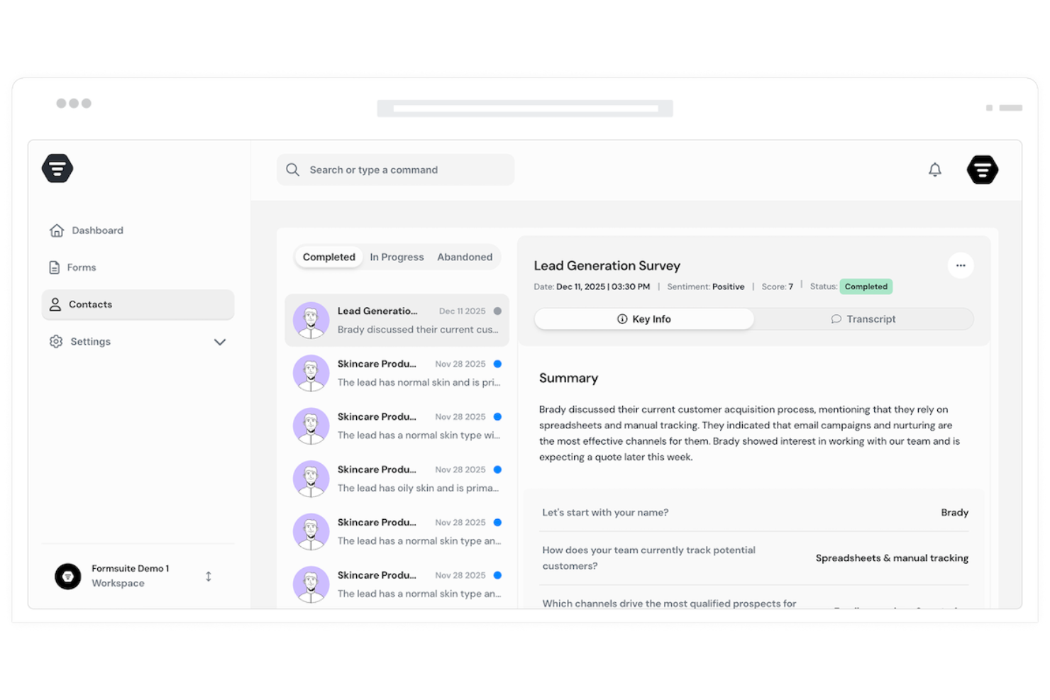 Formsuite screenshot - 10 Migliori Soluzioni di Software per il Feedback degli Utenti per Team di Prodotto nel 2026