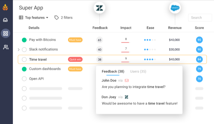 Harvestr screenshot - 10 Migliori Soluzioni Gratuite per la Roadmap di Prodotto del 2026