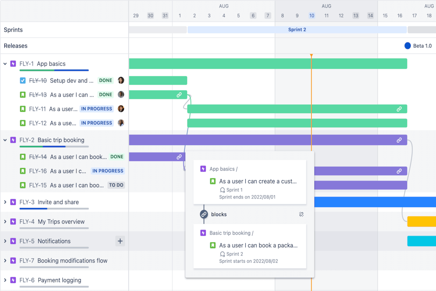 Jira screenshot - 10 Migliori Soluzioni Gratuite per la Roadmap di Prodotto del 2026