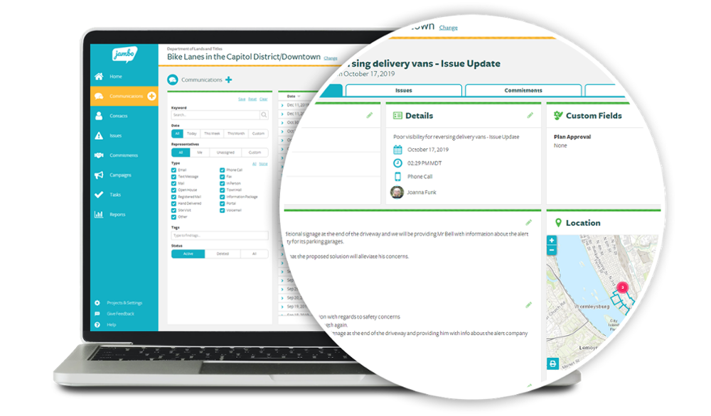 Jambo screenshot - 10 migliori software per la gestione degli stakeholder per 2026