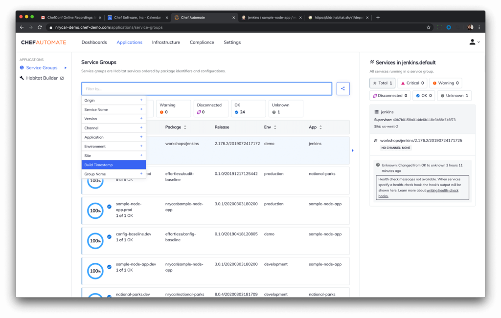 Chef screenshot - 10 migliori strumenti per la gestione dei rilasci software nel 2026