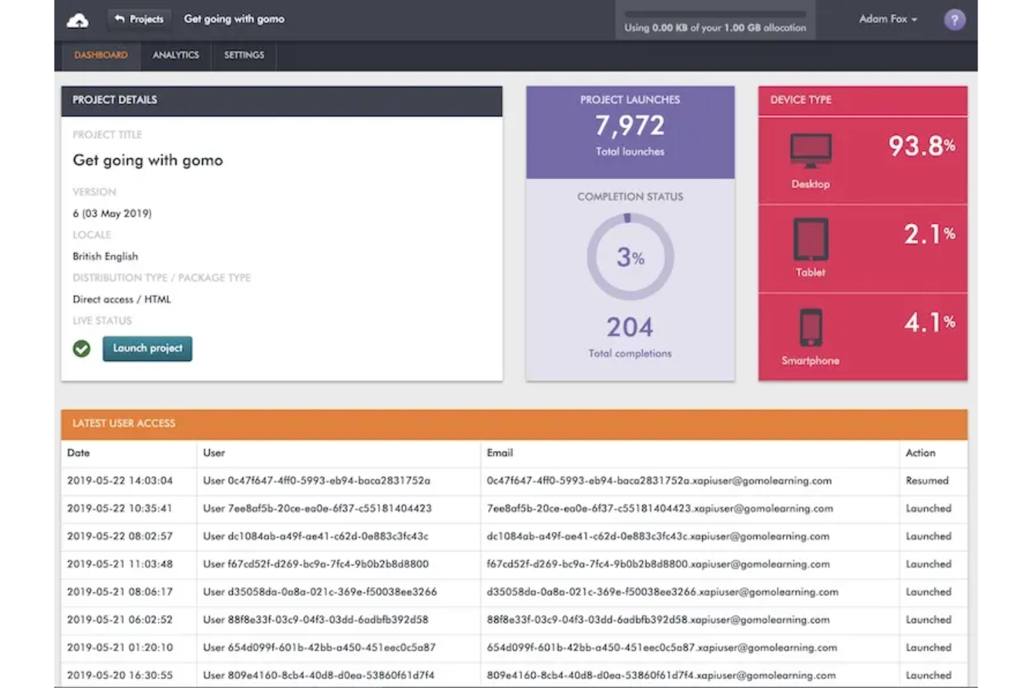 Gomo Learning screenshot - 10 Migliori Alternative ad Adobe Captivate nel 2026