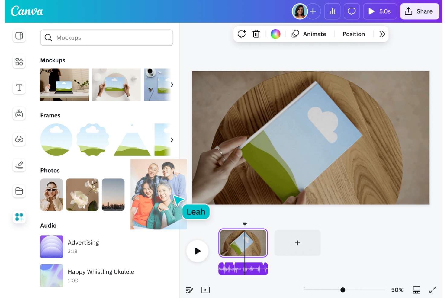Canva screenshot - 10 Migliori Generatori di Mockup Gratuiti Recensiti nel 2026