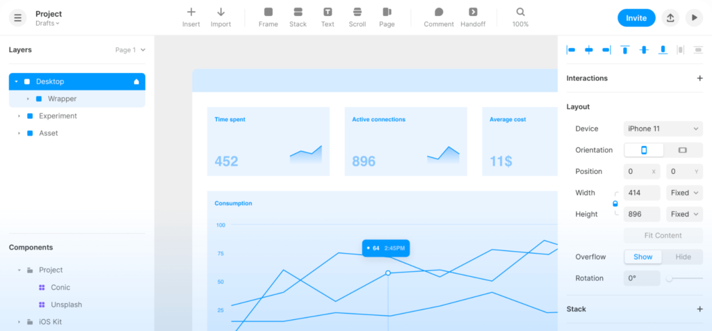 Framer screenshot - 10 Migliori Strumenti di Wireframe per Progettare Mockup nel 2026