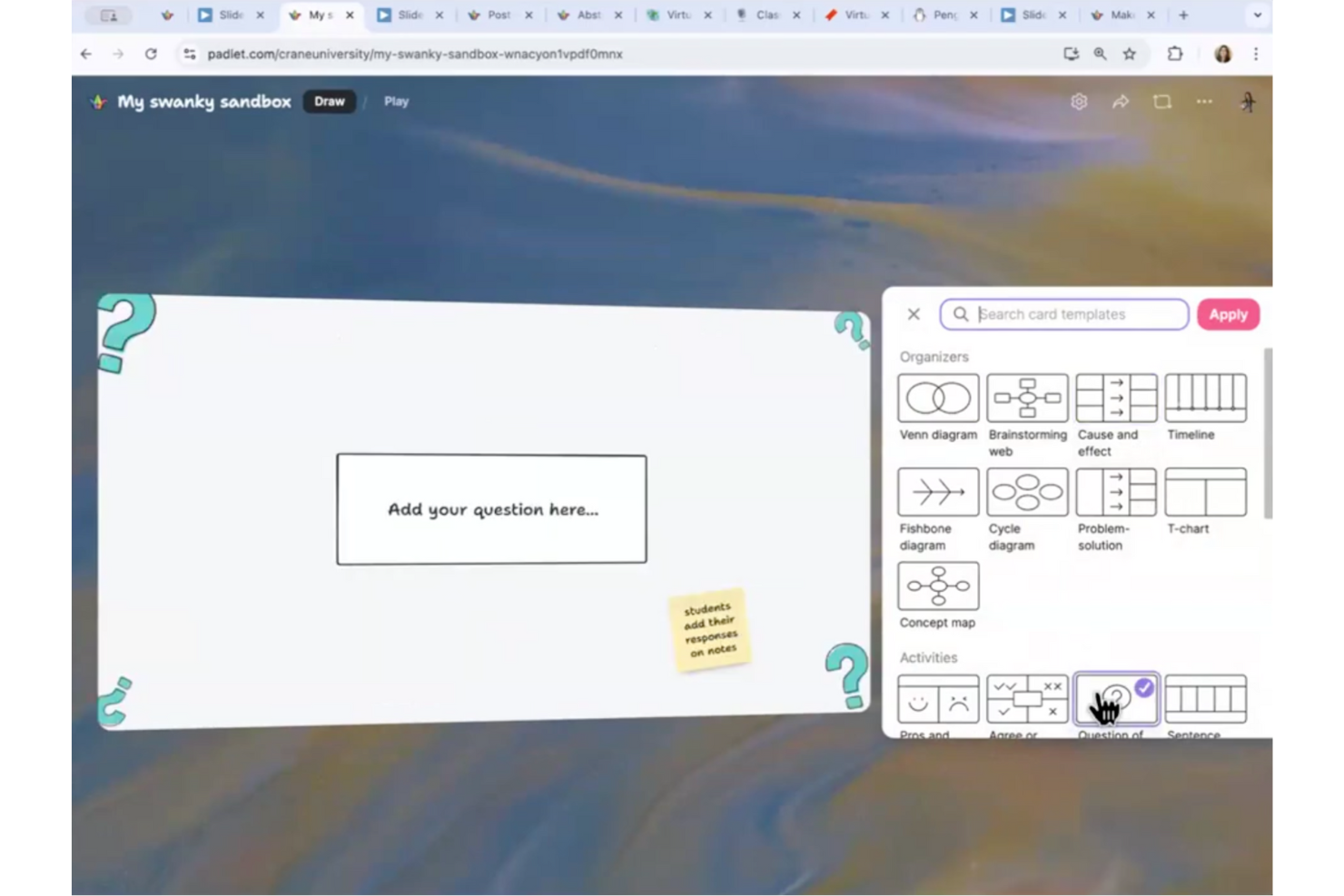 Padlet screenshot - 10 migliori alternative a Miro recensite nel 2026