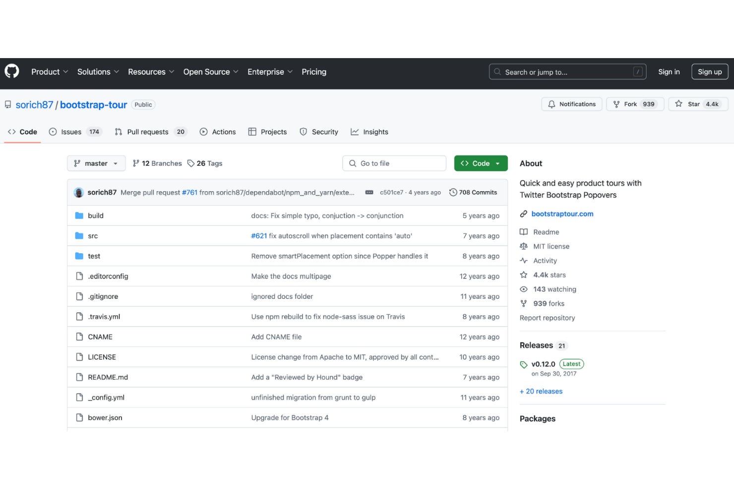 Bootstrap Tour screenshot - 10 migliori software gratuiti per l’onboarding degli utenti recensiti nel 2026