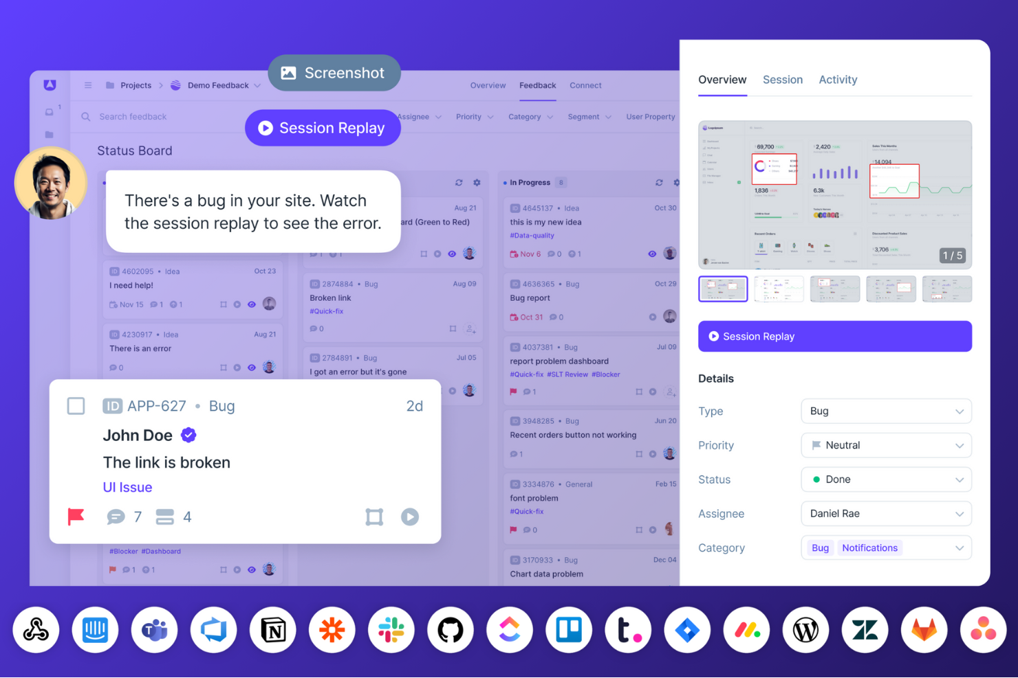 Userback screenshot - 10 Migliori Strumenti di Ricerca Utente Recensiti per 2026