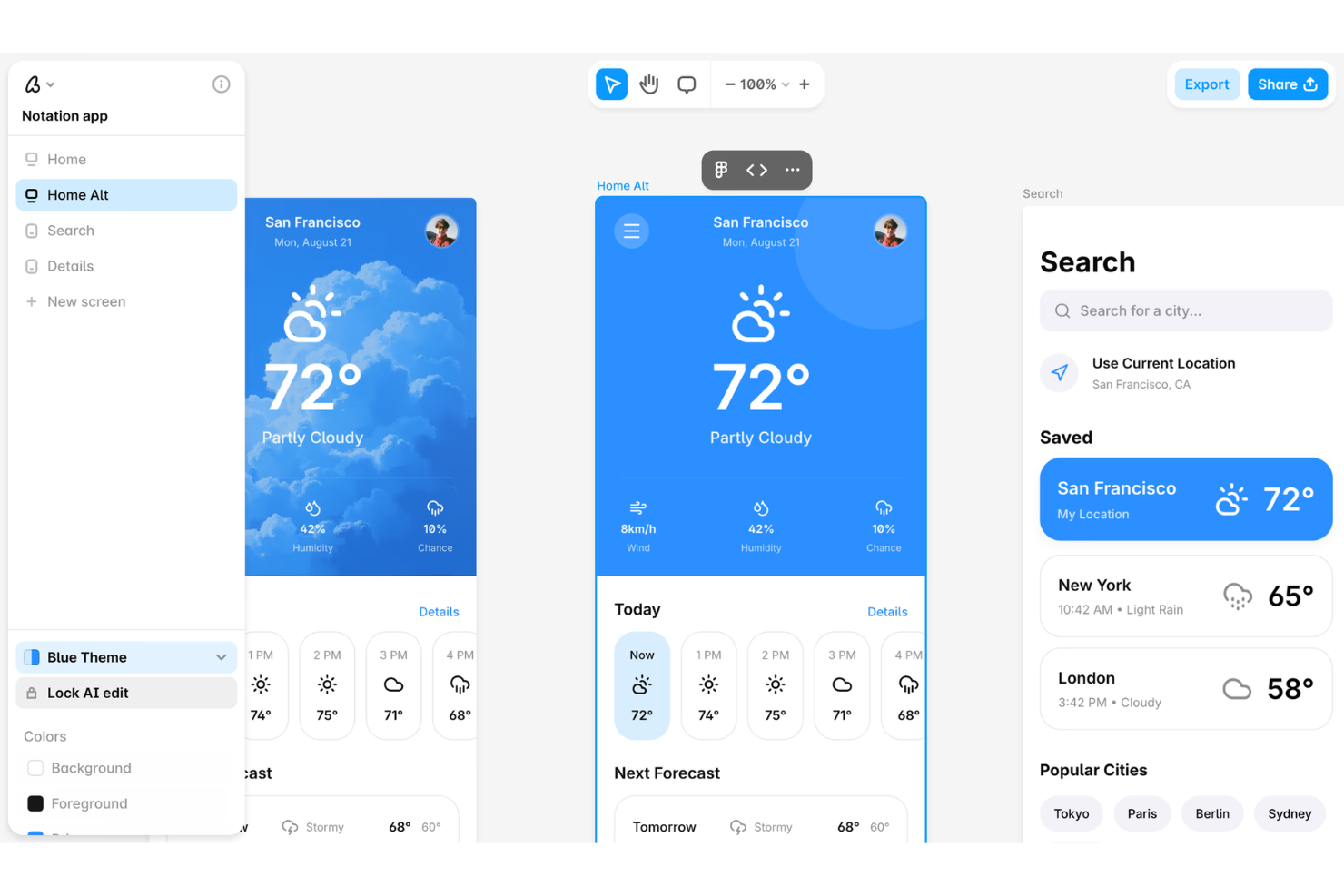 Banani screenshot - 10 Mejores Herramientas de Prototipado con IA en 2026
