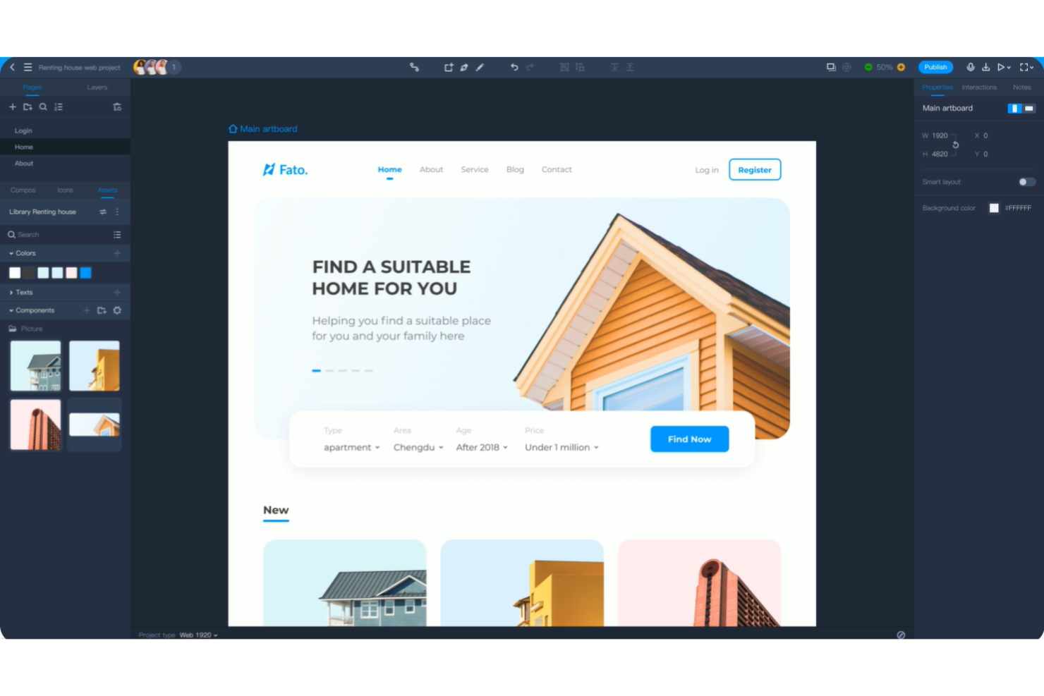 Mockplus screenshot - 10 Mejores Herramientas de Prototipado de Diseño Responsive para 2026