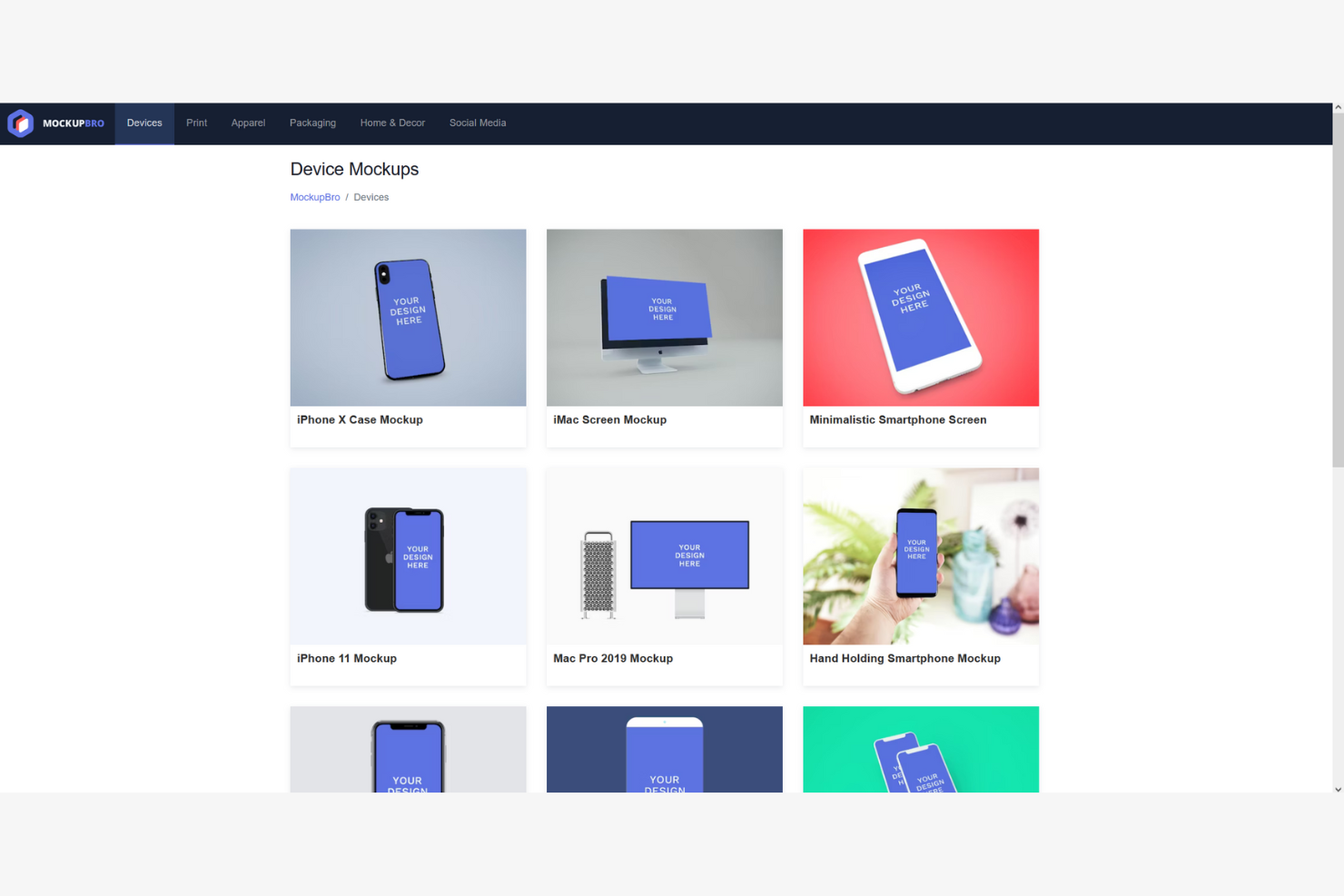 MockupBro screenshot - 10 Mejores Herramientas Generadoras de Mockups de Productos en 2026