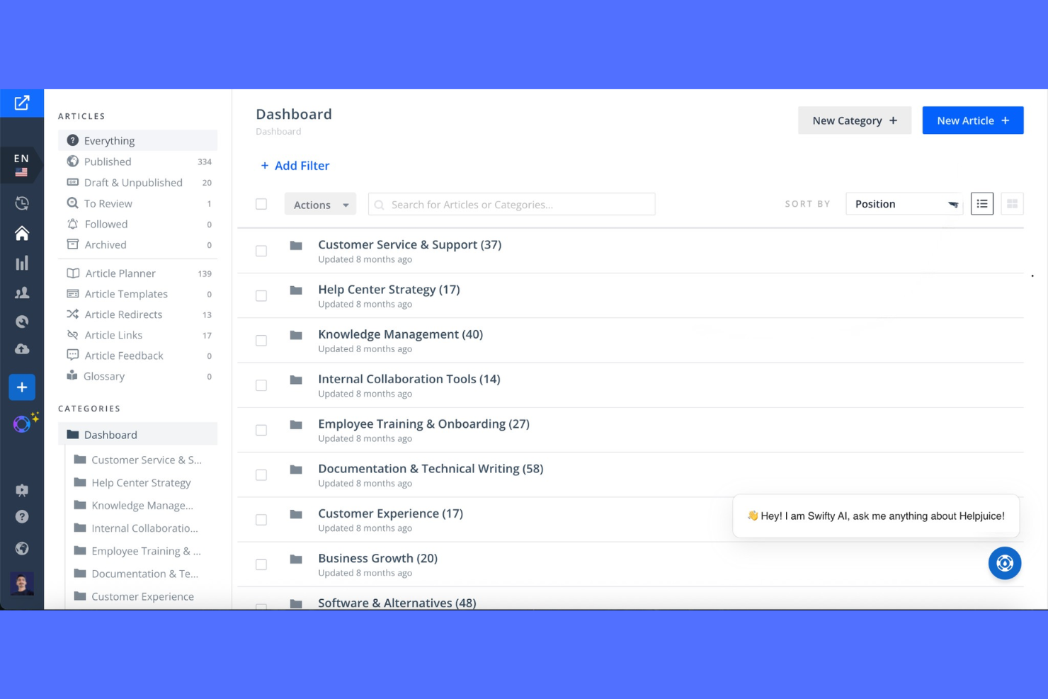 Helpjuice screenshot - Las 10 mejores herramientas de documentación con IA en 2026