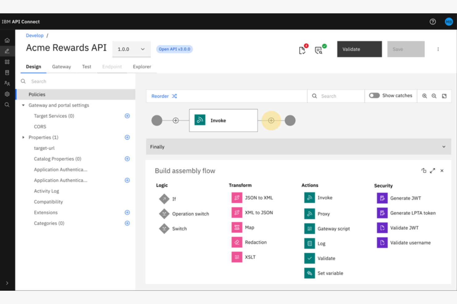 IBM API Connect screenshot - 10 Mejores Programas de Puerta de Enlace API Elegidos para 2026