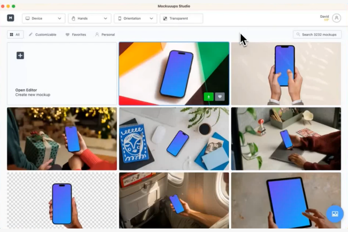 Mockuuups Studio screenshot - 10 Mejores Herramientas Generadoras de Mockups de Productos en 2026