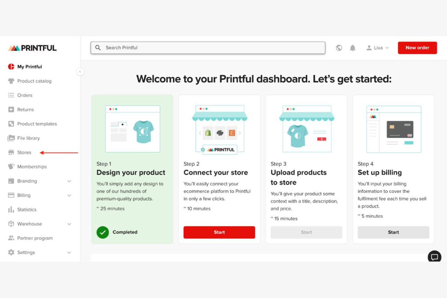 Printful screenshot - 10 Mejores Herramientas Generadoras de Mockups de Productos en 2026
