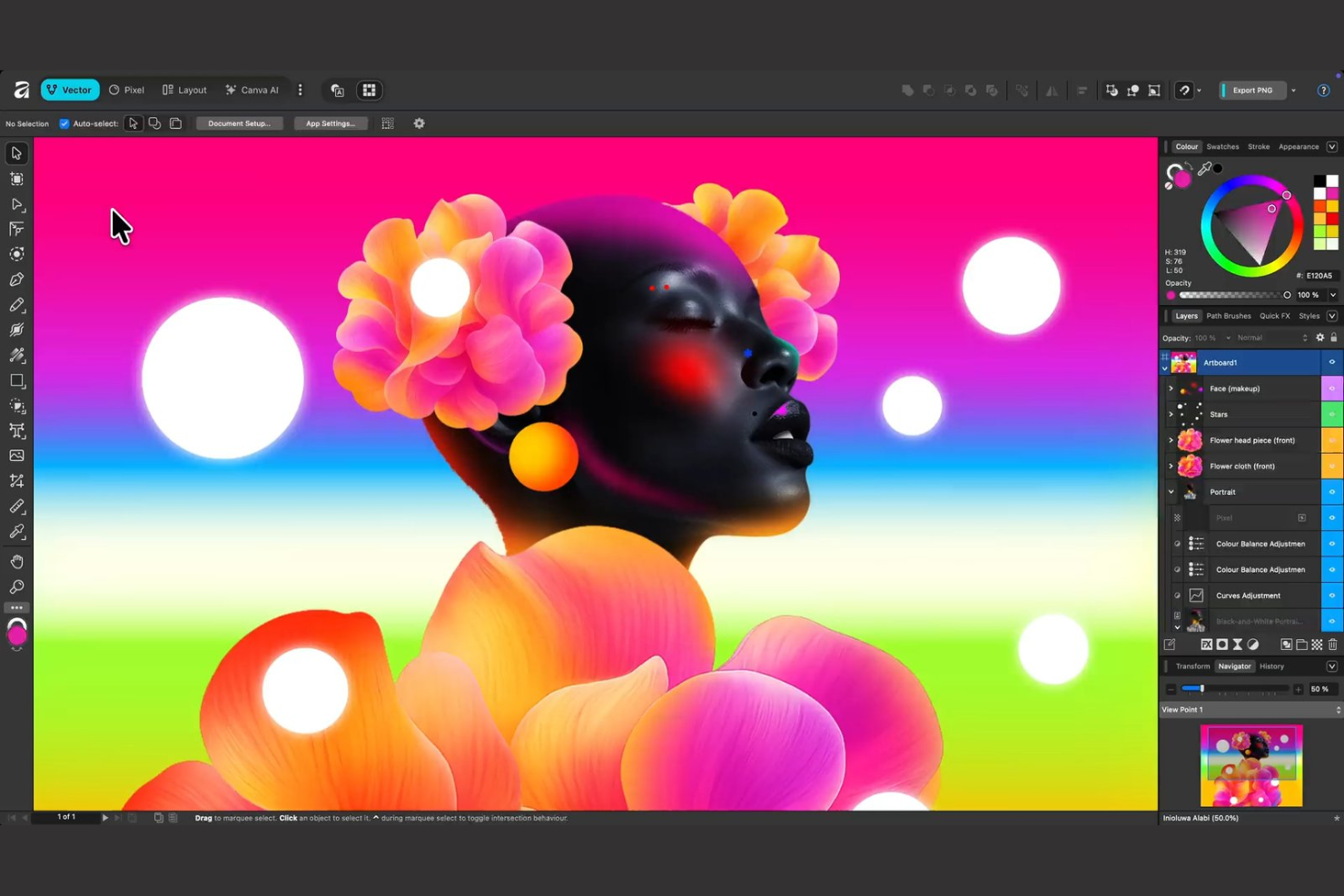 Affinity screenshot - 10 mejores alternativas a Adobe Photoshop seleccionadas para 2026