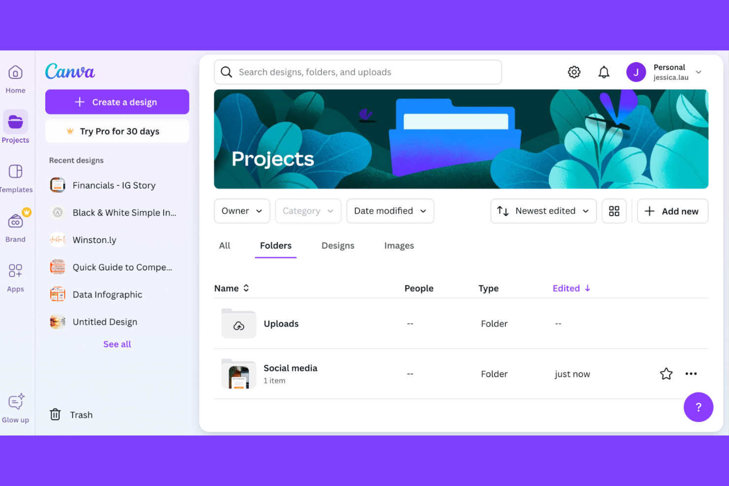 Canva screenshot - 10 mejores alternativas a Adobe Photoshop seleccionadas para 2026