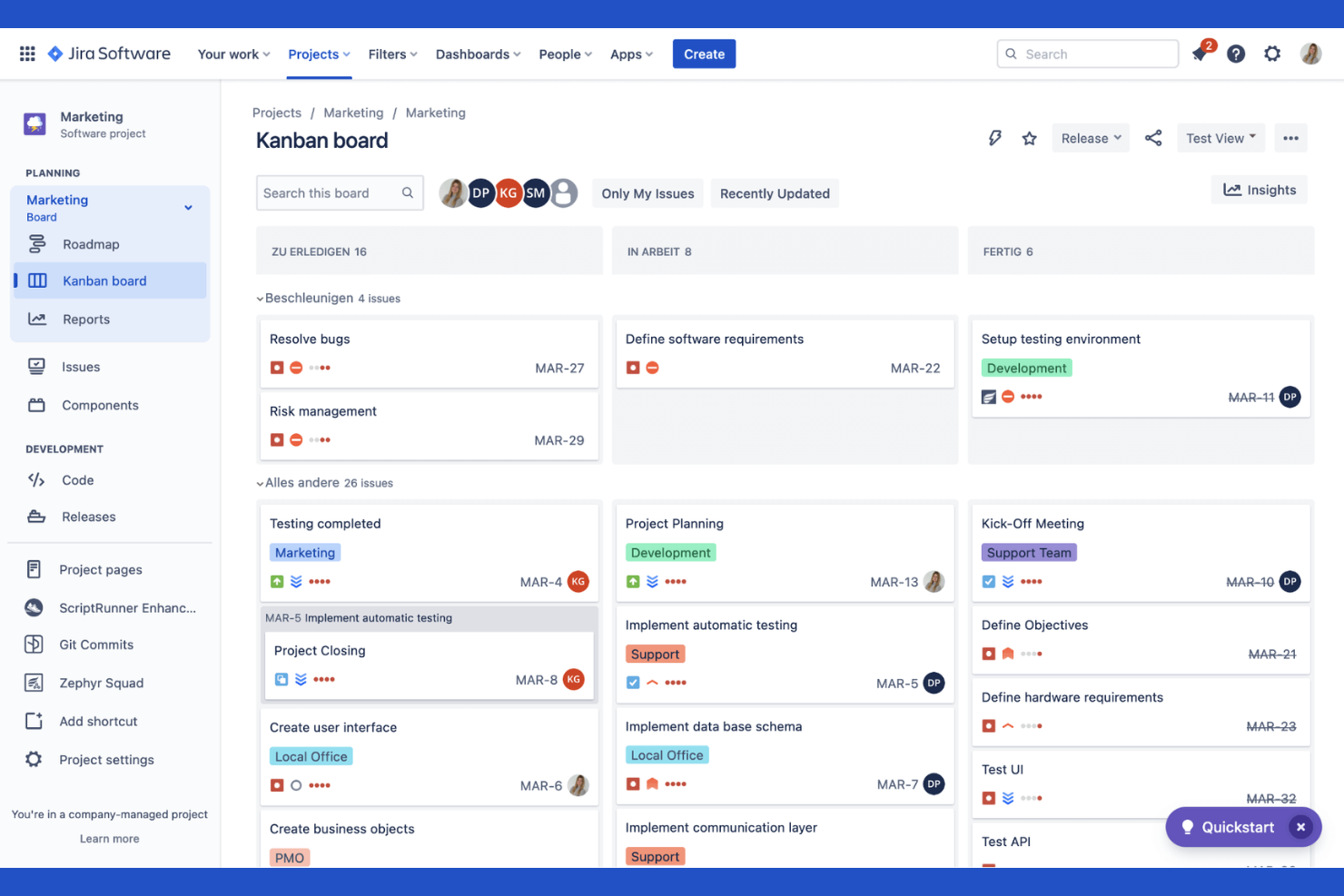 Jira screenshot - 10 Mejores Alternativas a Notion en 2026