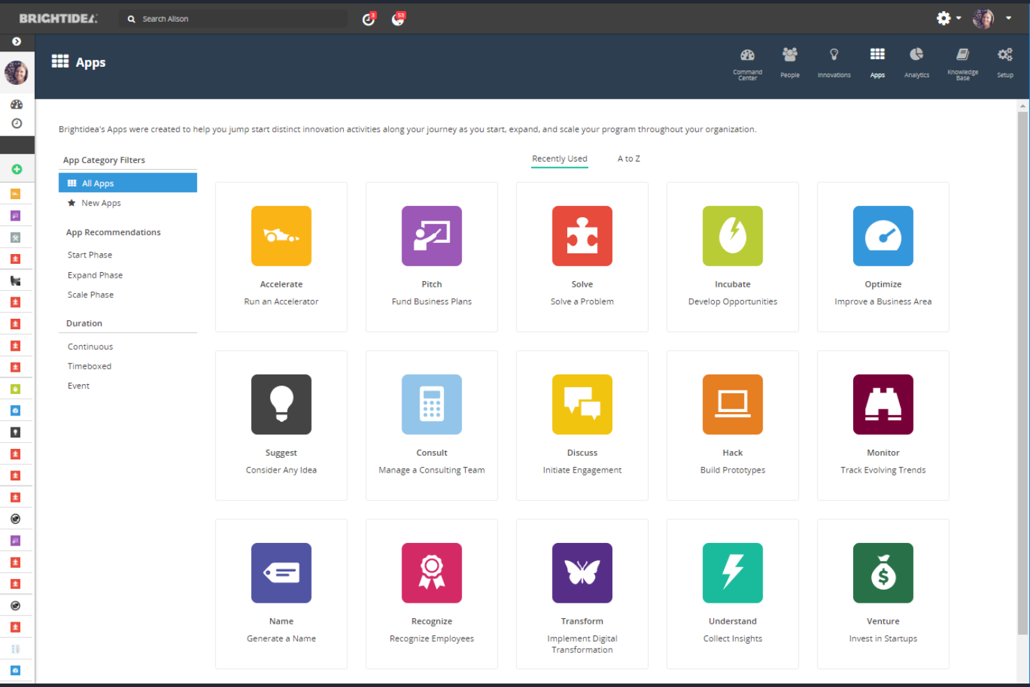 Brightidea screenshot - 10 Mejores Software Gratuitos de Gestión de Ideas en 2026