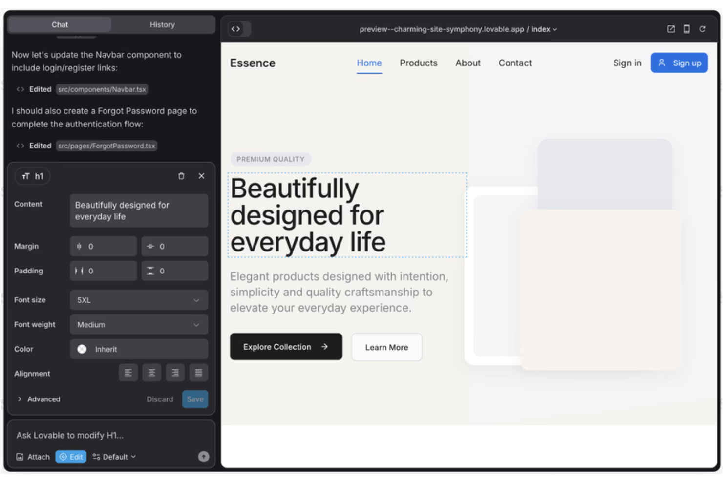 Lovable screenshot - 10 Mejores Herramientas de Prototipado con IA en 2026