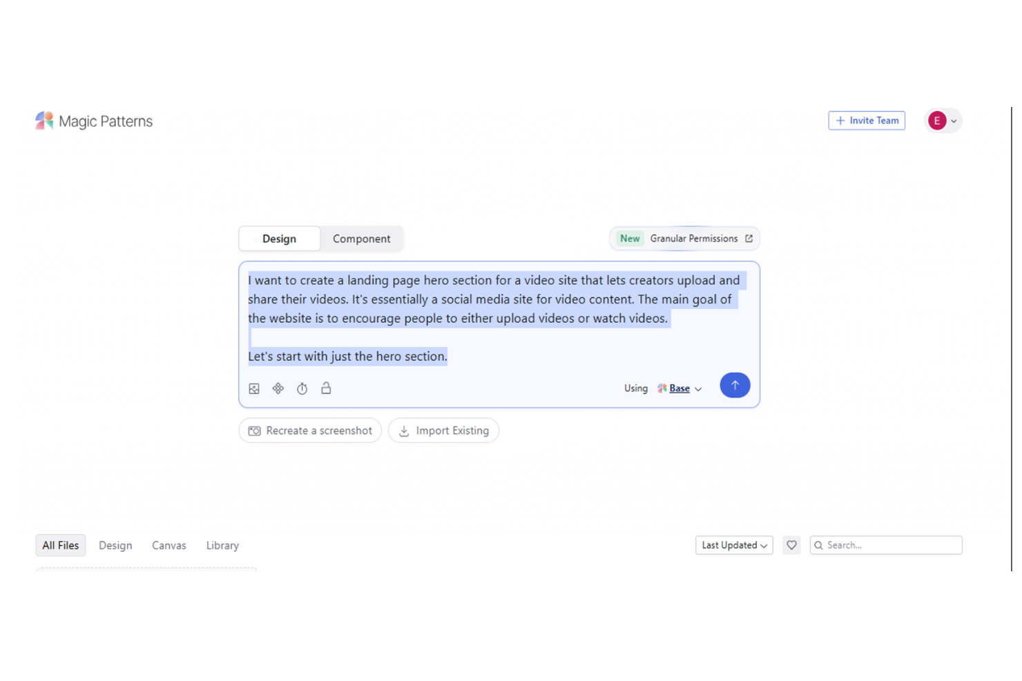 Magic Patterns screenshot - 10 Mejores Herramientas de Prototipado con IA en 2026
