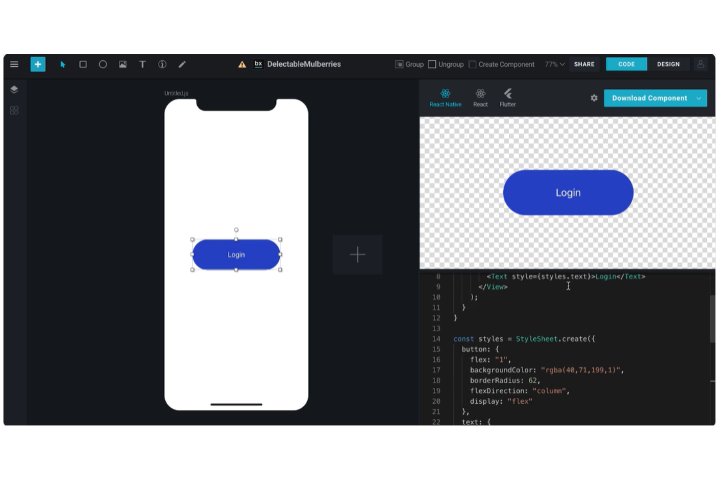 BuilderX screenshot - 10 constructores de interfaces de usuario con arrastrar y soltar seleccionados para 2026