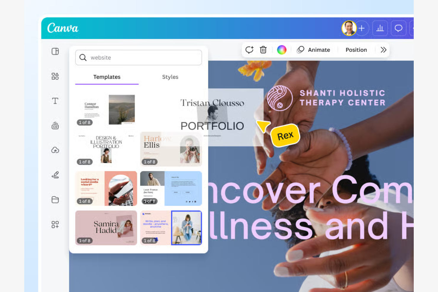Canva screenshot - 10 Mejores Programas Gratuitos de Diseño Web Analizados en 2026
