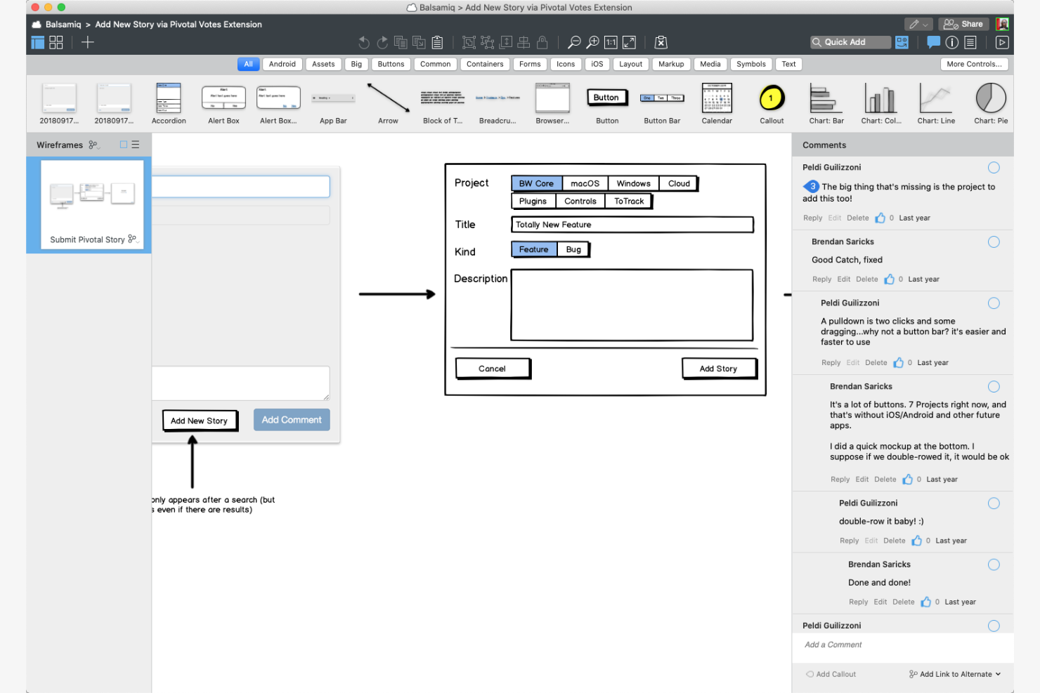 Balsamiq screenshot - 10 programas de diseño web para Mac de 2026
