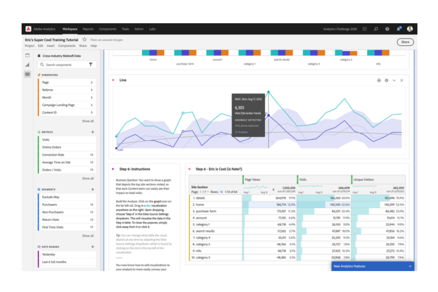 Adobe Analytics screenshot - 10 Mejores Alternativas a Mixpanel Analizadas en 2026