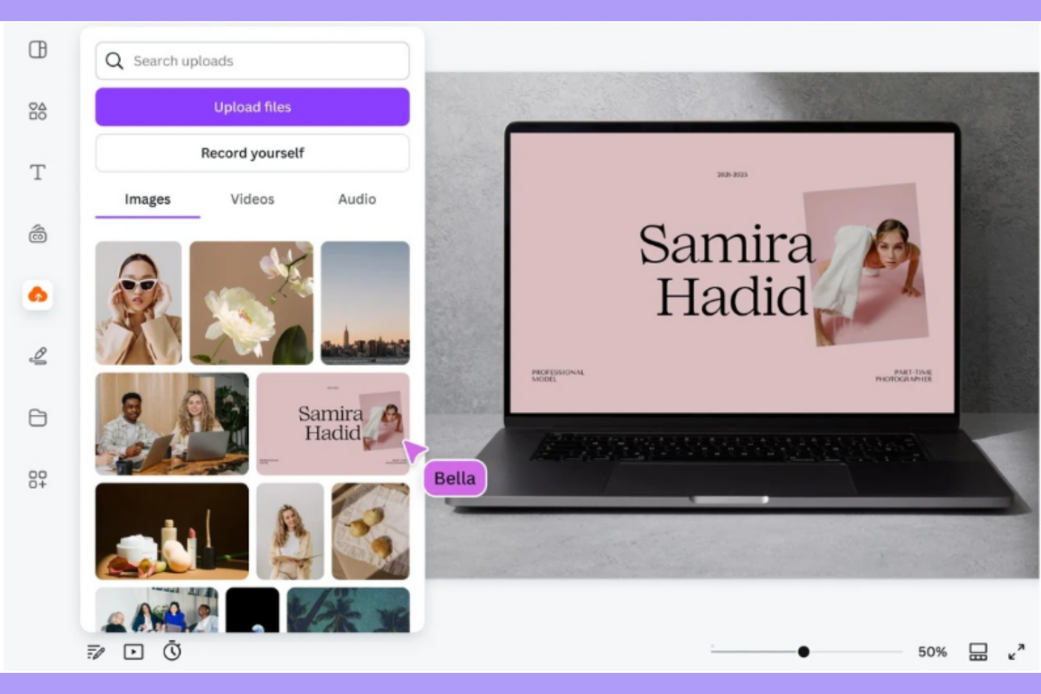 Canva screenshot - 10 Mejores Generadores de Mockups con IA Analizados en 2026