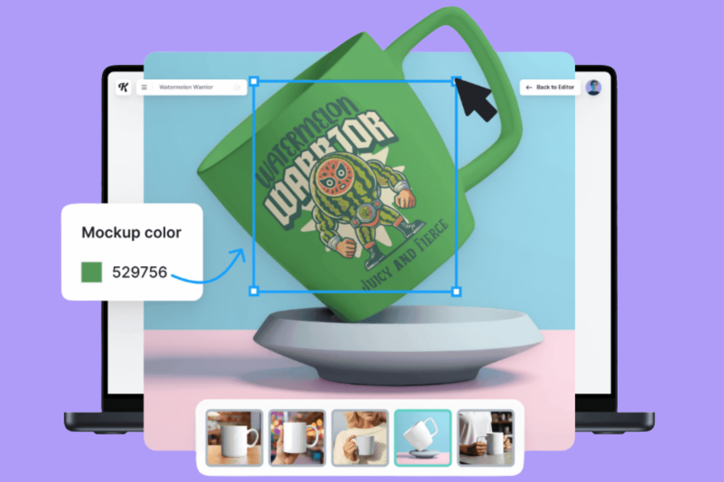 Kittl screenshot - 10 Mejores Generadores de Mockups con IA Analizados en 2026