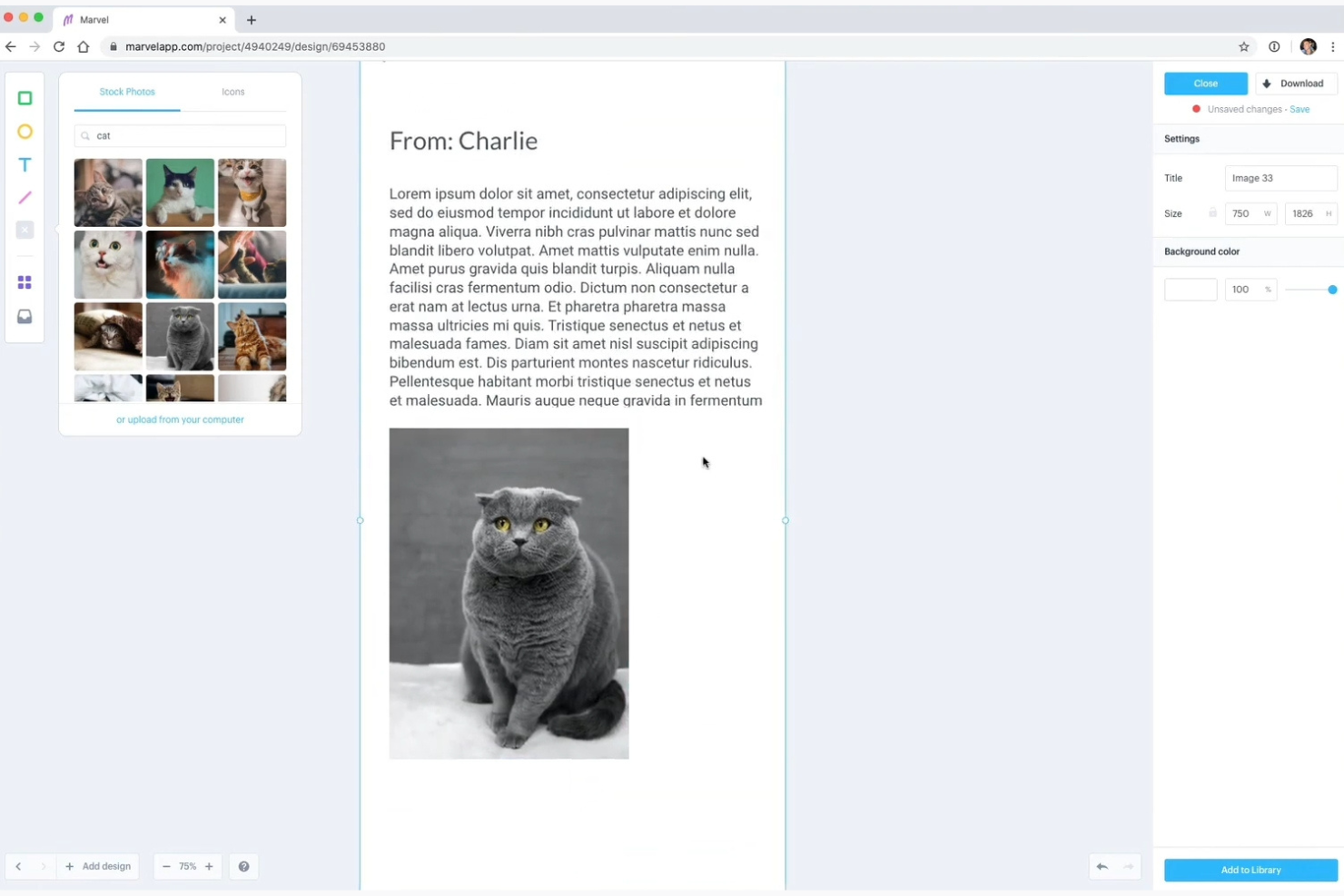 Marvel screenshot - 10 Mejores Herramientas de Prototipado UI Analizadas en 2026