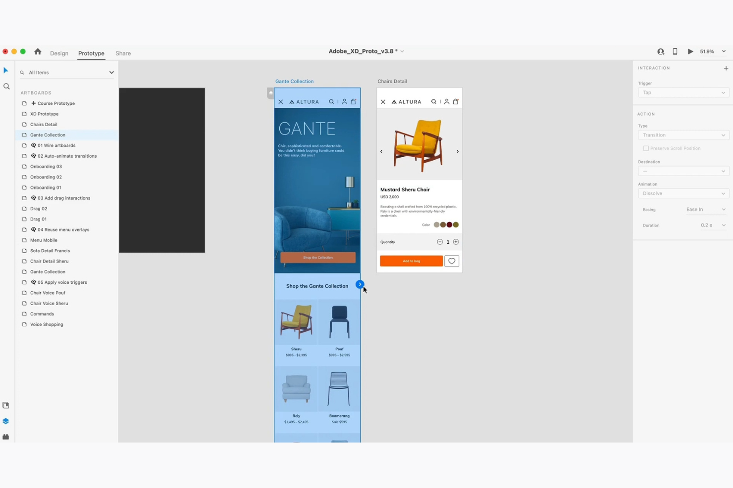 Adobe XD screenshot - 10 Mejores Herramientas de Prototipado UI Analizadas en 2026