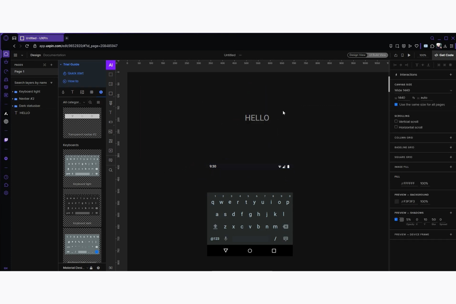 UXPin screenshot - 10 Mejores Herramientas de Prototipado UI Analizadas en 2026