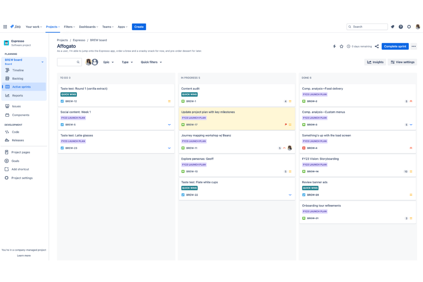 Jira screenshot - 10 Mejores Alternativas a Airfocus Revisadas en 2026