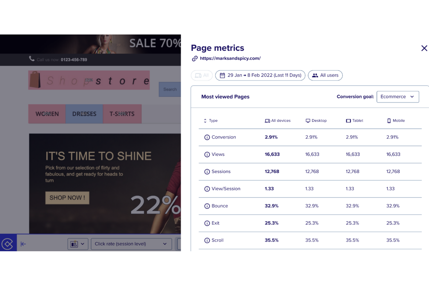 Contentsquare screenshot - 10 Mejores Software Gratuitos de Repetición de Sesiones Analizados en 2026