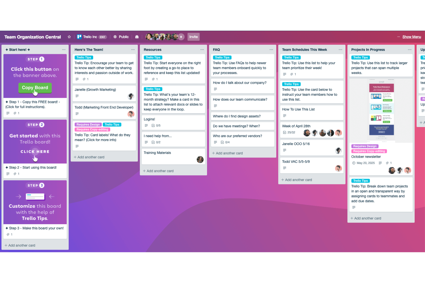 Trello screenshot - 10 mejores programas gratuitos de planificación de productos evaluados en 2026