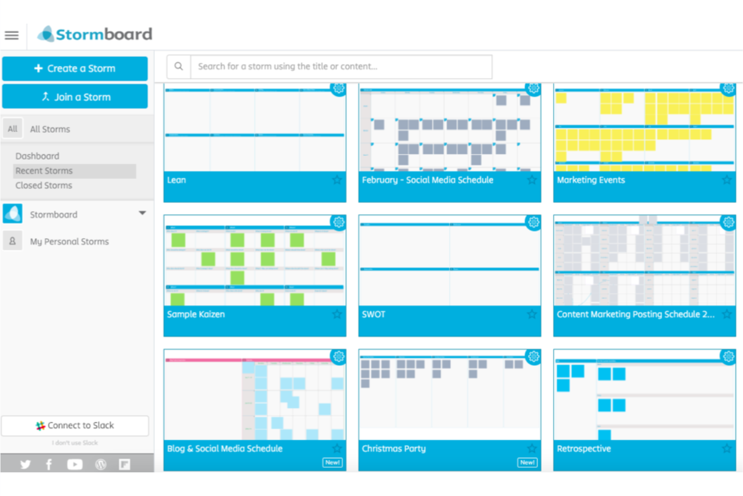 Stormboard screenshot - 10 mejores herramientas de pensamiento de diseño de 2026