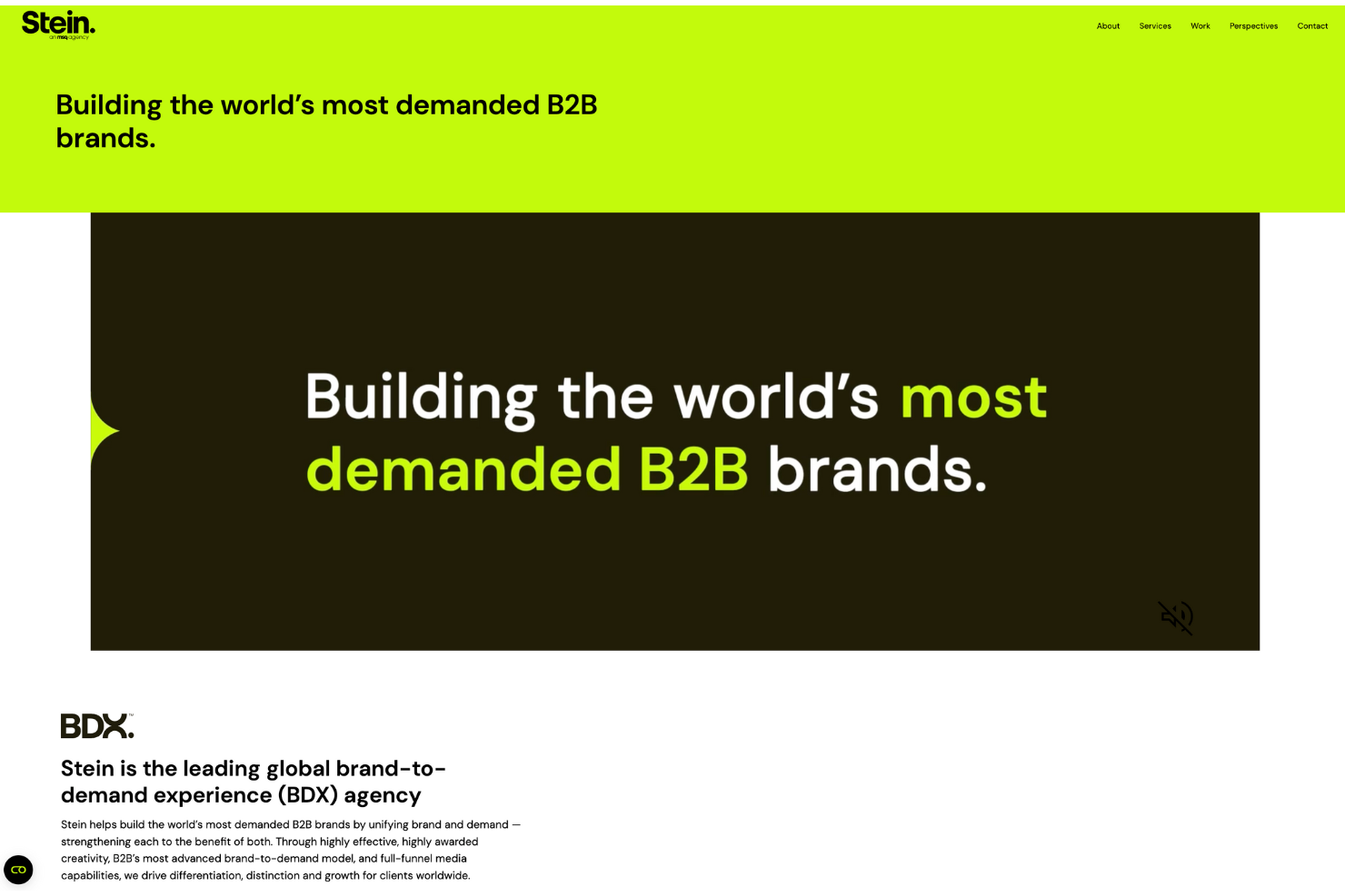 Stein screenshot - 10 mejores agencias de marketing de productos B2B evaluadas en 2026