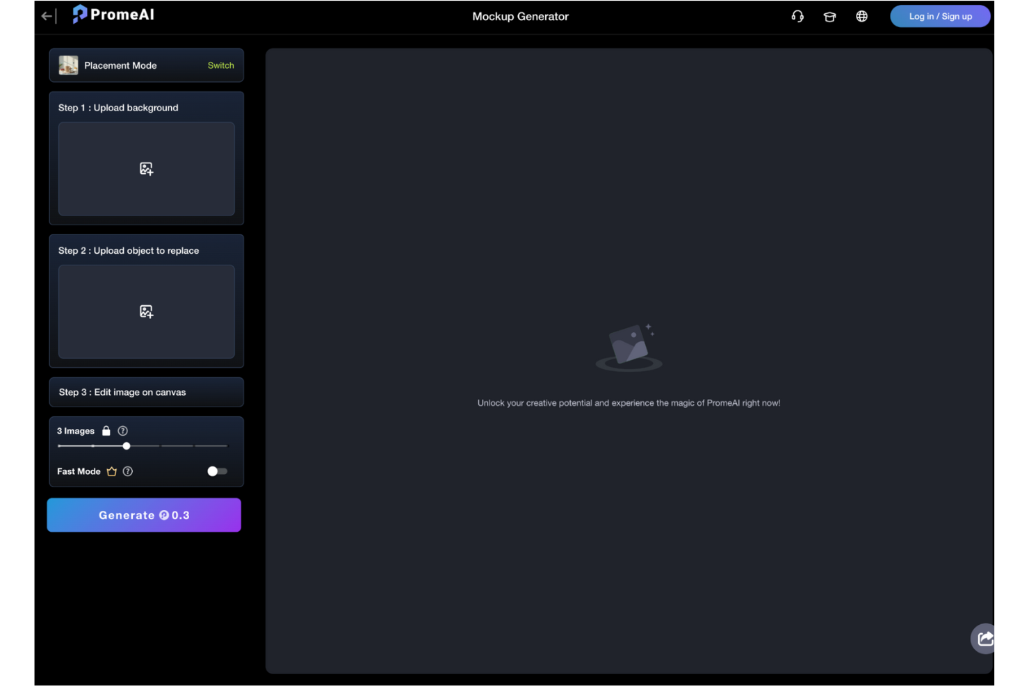 PromeAI screenshot - 10 Mejores Programas Generadores de Mockups Analizados en 2026