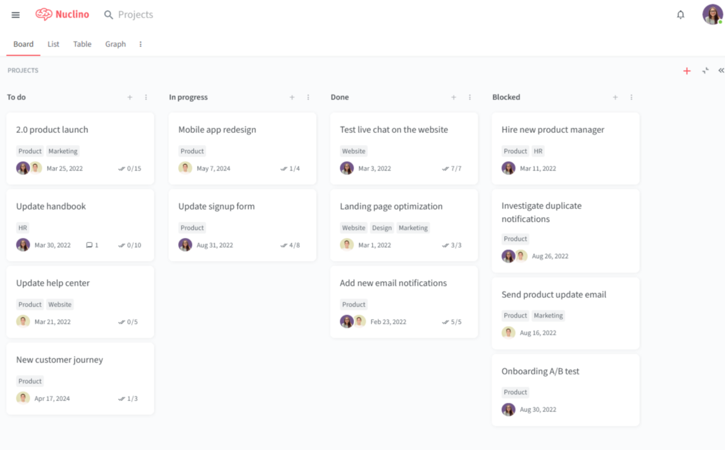 Nuclino screenshot - 10 mejores alternativas a Confluence analizadas en 2026