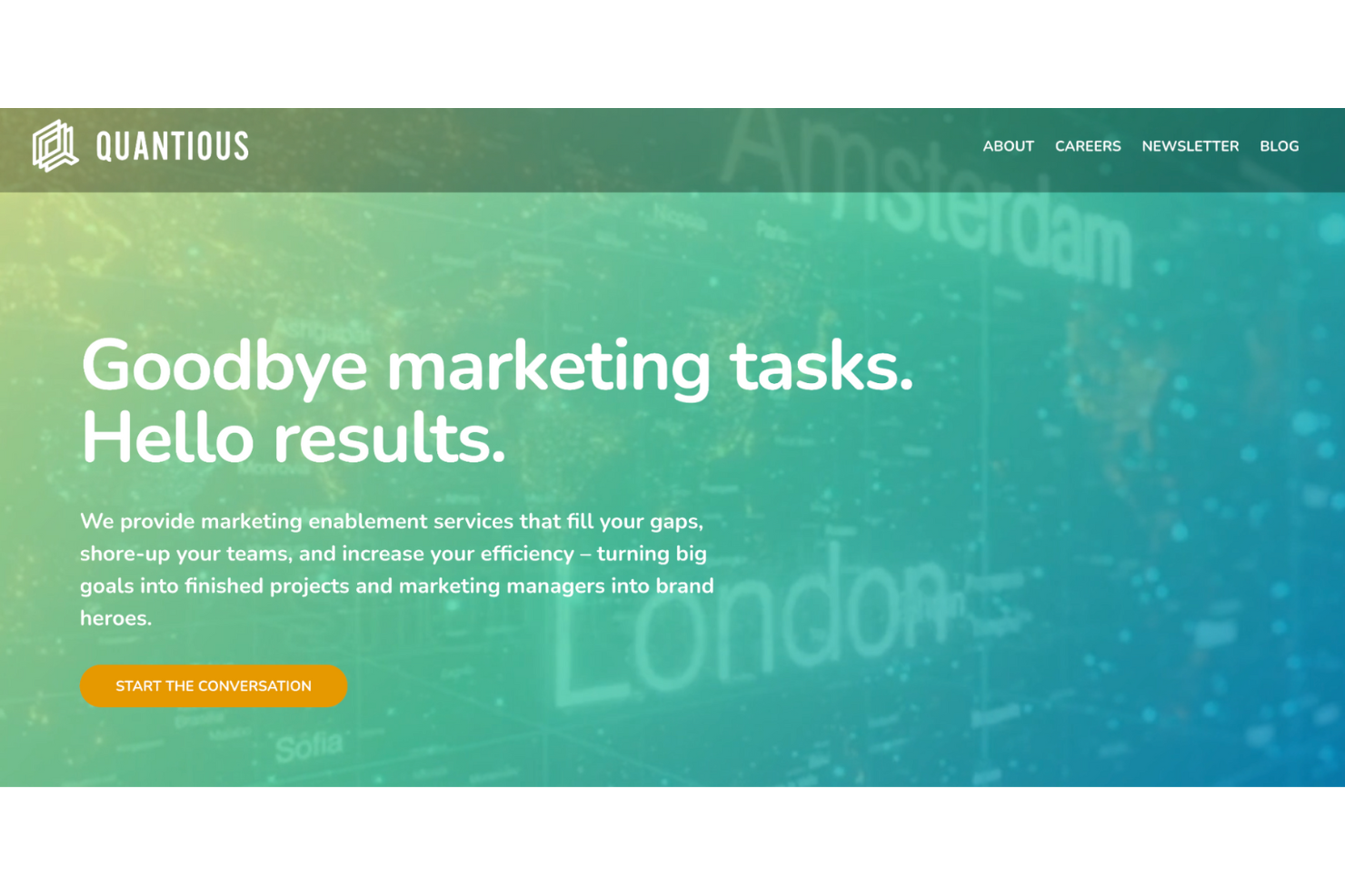 Quantious screenshot - 10 Mejores Agencias de Marketing de Producto Reseñadas en 2026