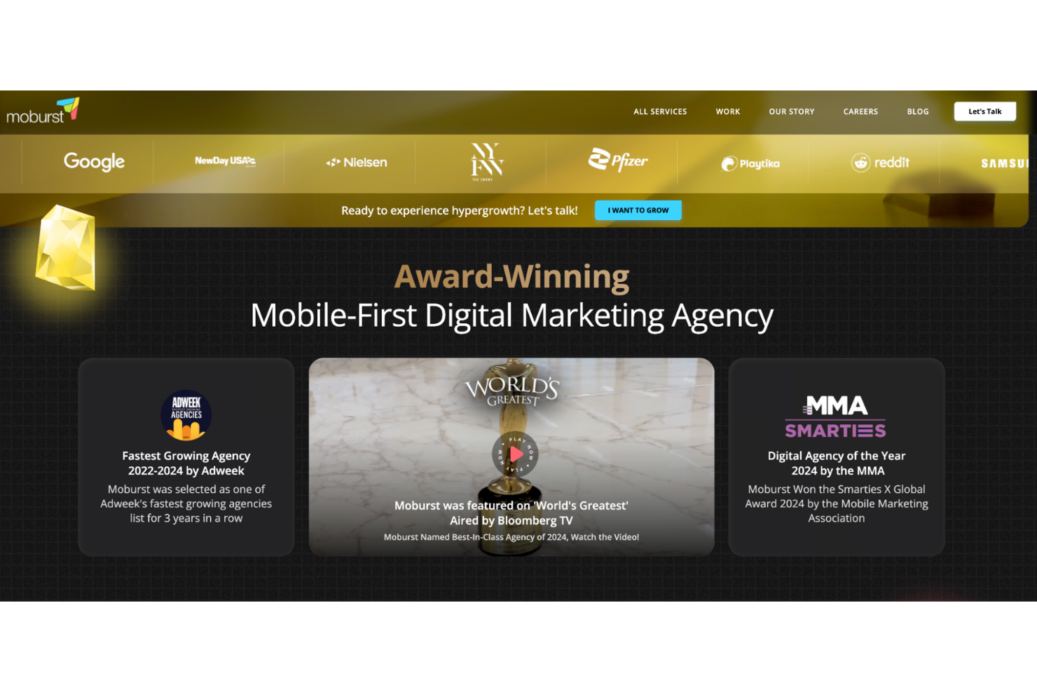 Moburst screenshot - 10 Mejores Agencias de Marketing de Producto Reseñadas en 2026