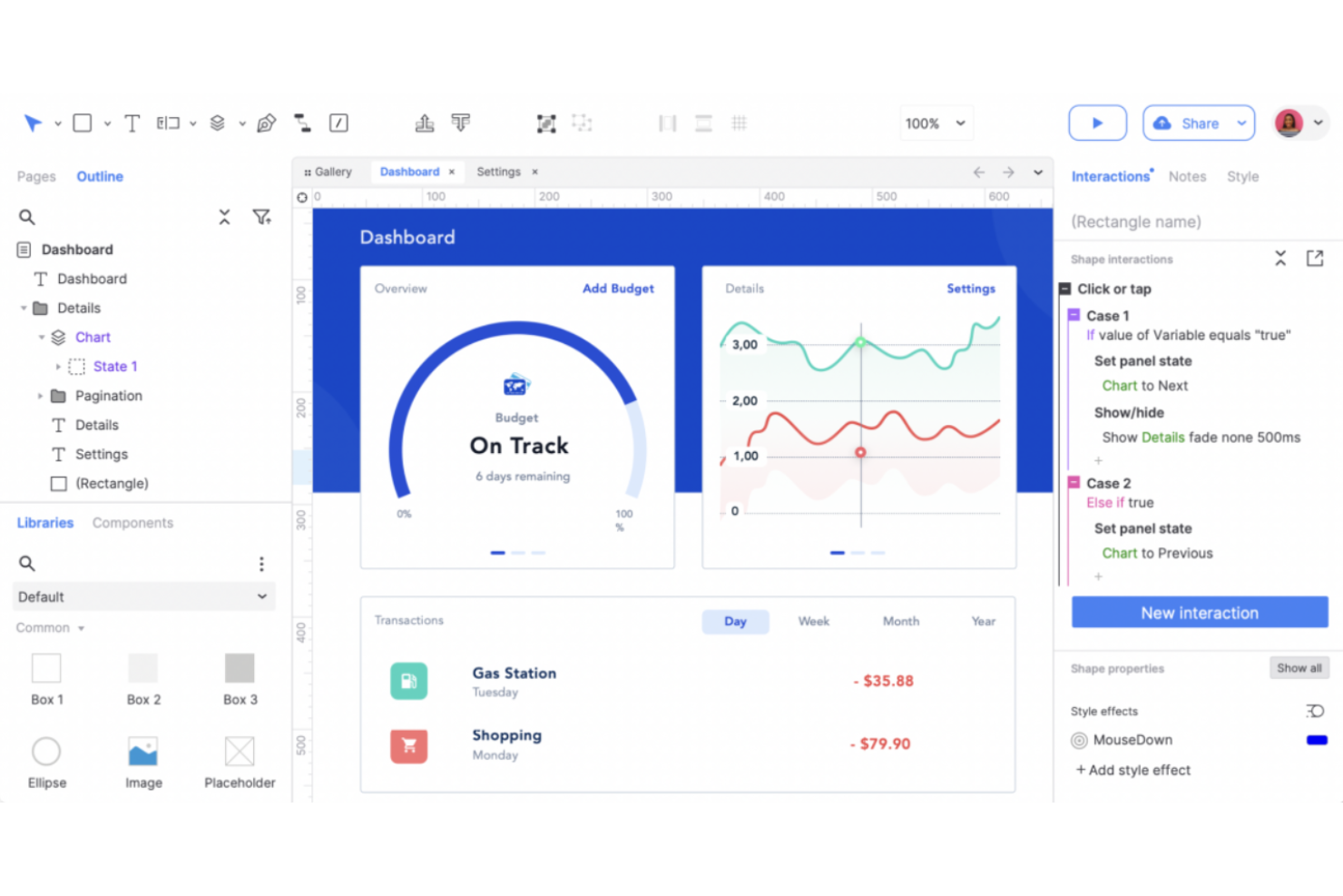 Axure RP screenshot - 10 Mejores Competidores de InVision Analizados en 2026